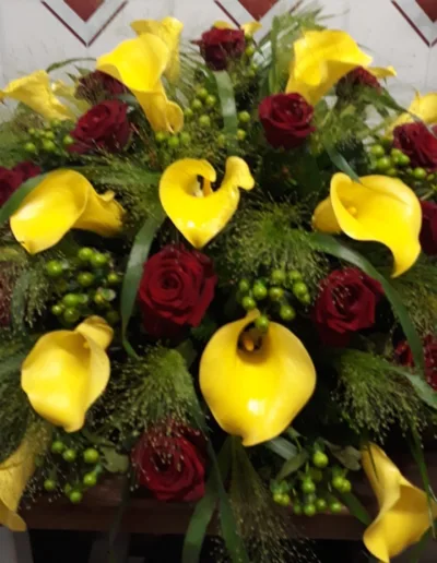 kytice velká kaly a růže